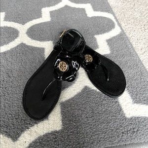 Tory Burch Black Patent Sandals Size 6